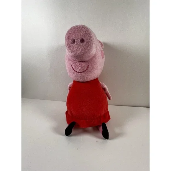 Peppa Pig Plush Toy Stuffed Animal Red Dress‎ Cartoon Piggy