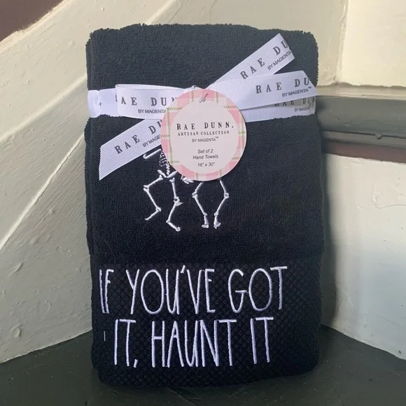 Rae Dunn IF YOU'VE GOT IT, HAUNT IT Hand Towels