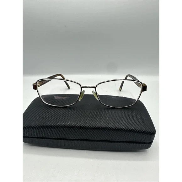 Marchon NYC Eyeglasses Frame M-4003 210 Women Brown Rectangle Full Rim 54-16-140