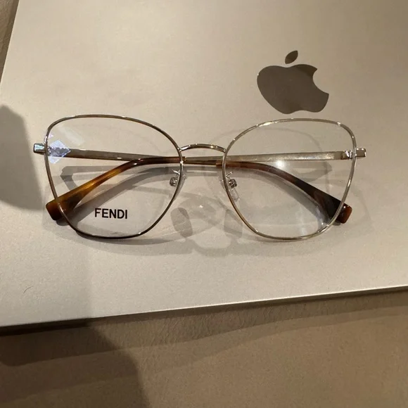 Fendi GOLDand Brown Eyeglasses