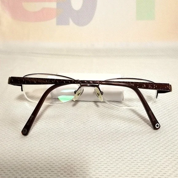 COACH DANA 130 Burgundy Authentic Eyeglasses Half Rim 50mm 