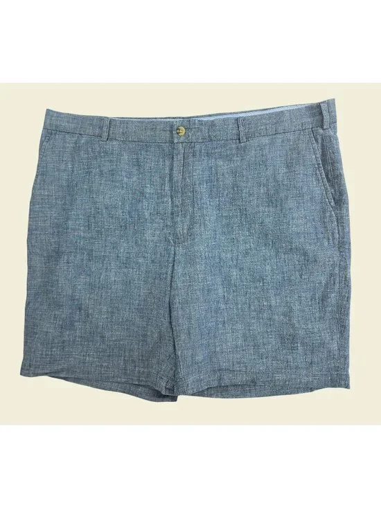Peter Millar Mens Blue Chambray Shorts 40