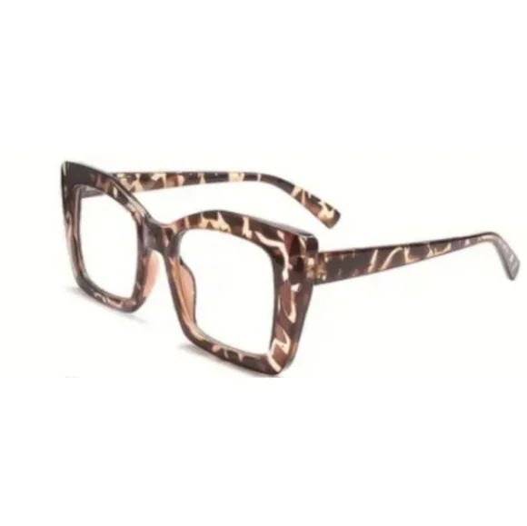 +2.50 Leopard Print Square Frame Readers Glasses