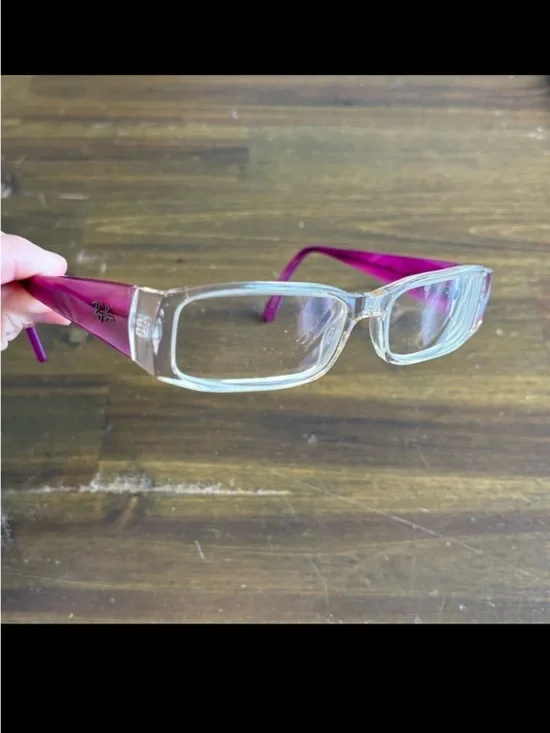 Ray-Ban Eye Glasses Clear Fram Pink Purple Reading