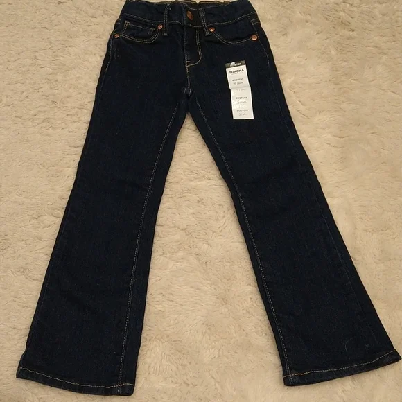 NEW w/sticker boot cut/flared dark denim jeans size 5