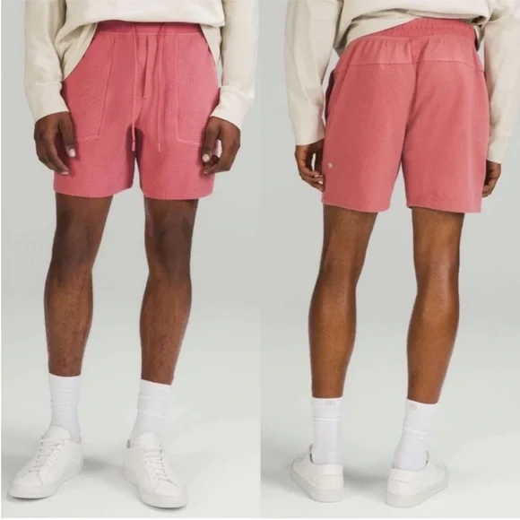 Lululemon Athletica Men's At Ease Pink Briar Rose Athletic Shorts Size XXL