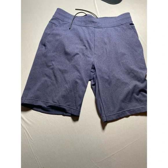 Lululemon Men Size L Heathered Blue Purple Gym Athletic Workout Shorts Pockets