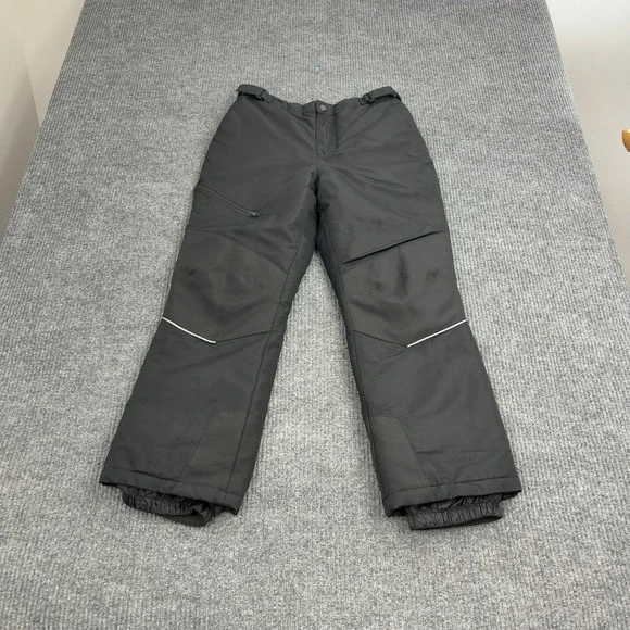 Swiss Tech Snow Pants Kids XL Black Polyester Insulated Reflective Winter Ski