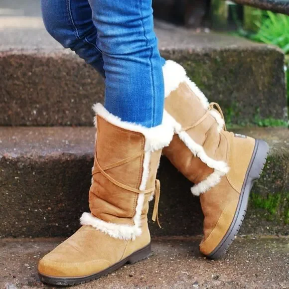 Canterbury Sheepskin NZ Tan Shearling Boots Women’s Size 6 Made in New Zealand