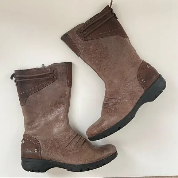 Merrell Leather Vera Peak Barnwood Brown Mid Boots 6.5
