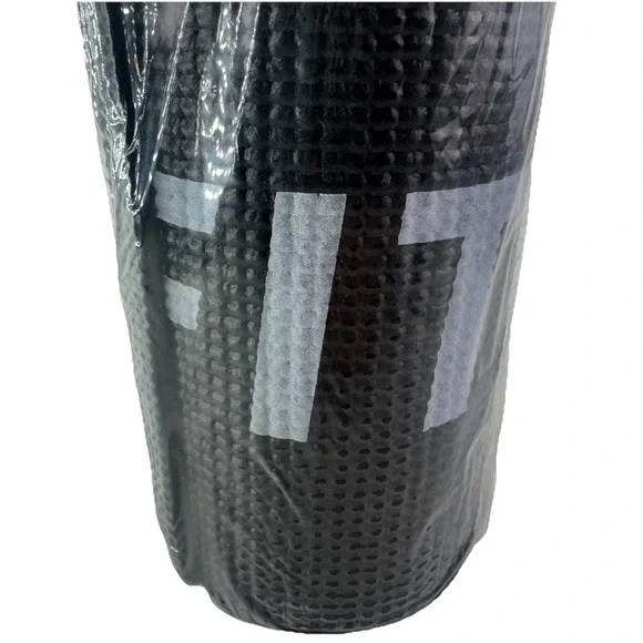FitHut yoga mat - 4mm, lightweight, eco friendly, double sided, BLACK (new)