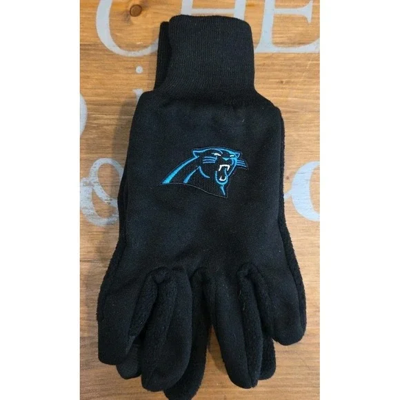 NFL Carolina Panthers‎ Warm Winter Gameday Embroidered Gloves One Size