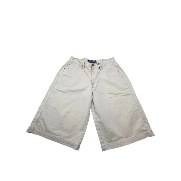 Enyce Mens 34 Khaki Baggy Shorts Y2K Hip Hop Streetwear Twill 90s Tan wide leg