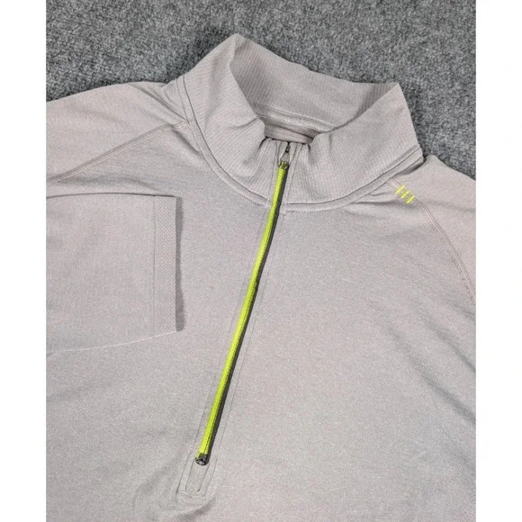 Lululemon Metal Vent Tech 1/2 Zip‎ Pullover Mens XL Light Gray Athletic