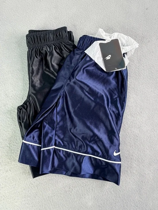 Nike Shorts Size 4 Lot (2)  Black Blue Athletic Running Outdoors Bottoms New