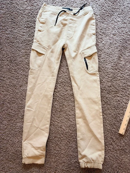 Kids Cargo Sweatpants Joggers in Khaki