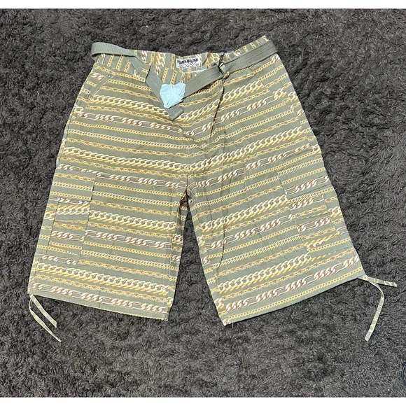 Henry & William Mens Khaki Orange Cargo Shorts Mens Size 38 New‎ With Tags