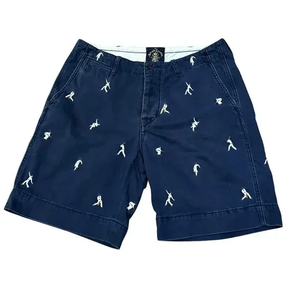 Vintage Polo Ralph Lauren Cricket Player Embroidered Chino Shorts 9
