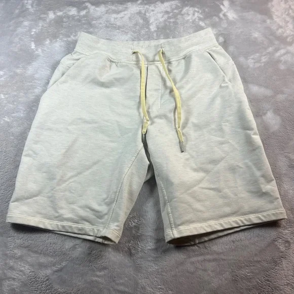 Lululemon Men's Medium City Sweat Shorts YellowCream Heathered 9 Inch Inseam