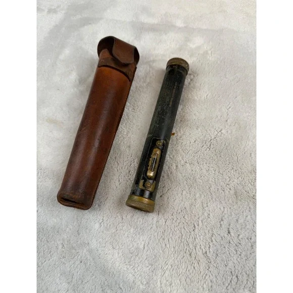 Vintage Keuffel & Esser Co NY‎ Brass Hand Level with Leather Case Surveying Tool