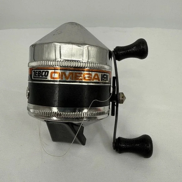 Vintage Zebco Omega 191 Ball Bearing Spin Cast Reel Made In USA C2