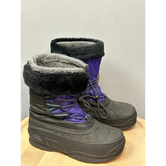 Ranger Snow Boots Purple Black Waterproof Winter Womens 7