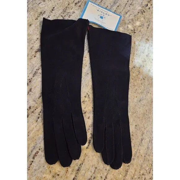 New! Vintage Size S 6.5 Black Thin Suede 11.5