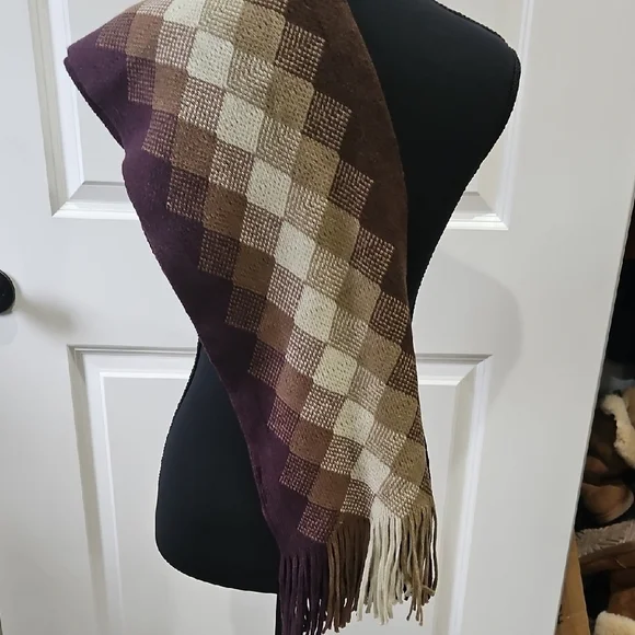 Pierre Cardin Purple and Brown Scarf