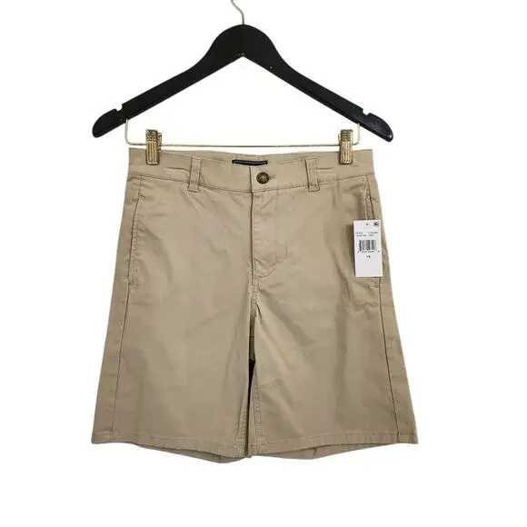 NWT Brookstone Brothers Boy's Khaki Shorts Preppy Summer 14Y