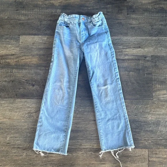 Kids Light Blue Frayed Hem Jeans‎