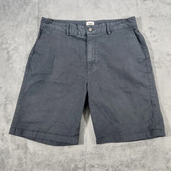 Flint and Tinder Shorts Mens 34 Charcoal‎ Stretch Chino Casual Zip Fly Huckberry