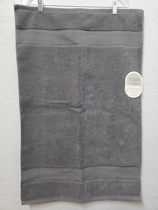 Threshold Performance Plus Towel Bath Mat Gray 20 Ib X 30 In Nwt