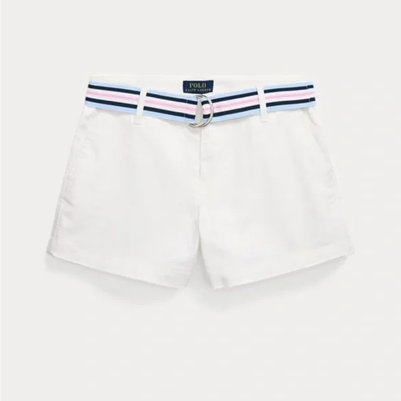 ⭐️NWT⭐️ Ralph Lauren's Girls Chino Shorts With Belt. Size 6