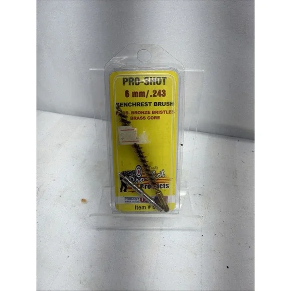 Pro-Shot Benchrest Brush & Cotton Bore Mop For .l6mm/ .243