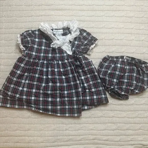 Ralph Lauren Plaid Wrap Dress sz 6 m
