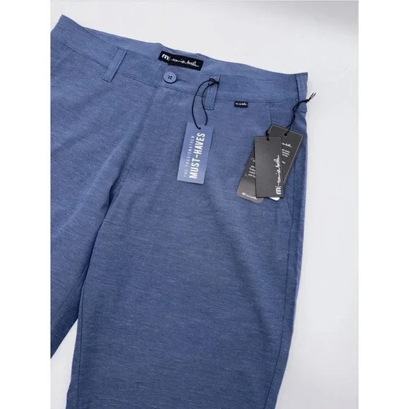 Travis Matthew Men's Beck Golf PerformanceShorts Stretch Vintage Indigo -Sz-30‎