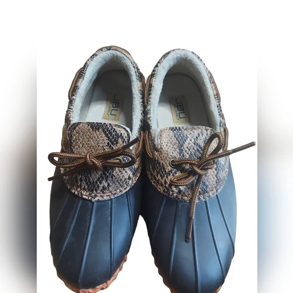 7.5 JBU brown snakr skin waterproof rain‎ shoes