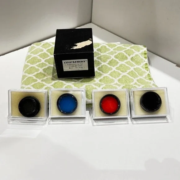 Japan Vintage Celestron Telescope Filter Set Polarizer 80A 21 ND 0.9