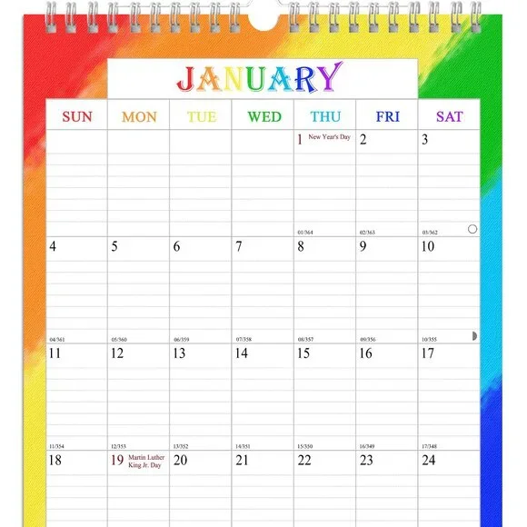 2026-2027 Wall Calendar Spiral-bound Twin-Wire Binding - 18 Months 11