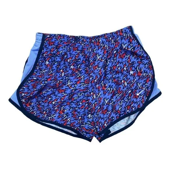 Nike Dri Fit Tempo Shorts Kids Size Large Blue Red