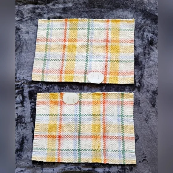 NWT 2 Threshold Springtime Plaid Cotton Bath Rug / mat, 17