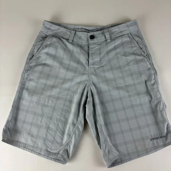 Patagonia Plaid Mens‎ Size 32 Button Fly Outdoor Polyester Blend Cienega Shorts