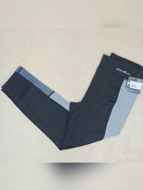 Eddie Bauer Kids' Two Toned Gray Activewear Trail Leggings Girls Size XL Sporty