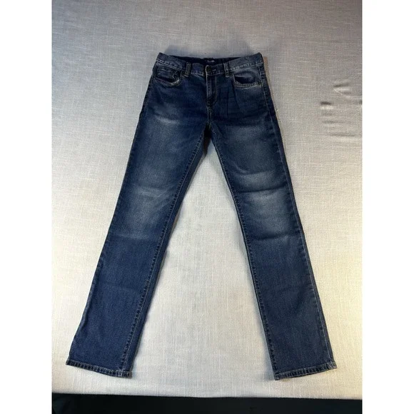 Old Navy Skinny Jeans Boys Size 16 Distressed Adjustable‎ Waist Light Wash Denim