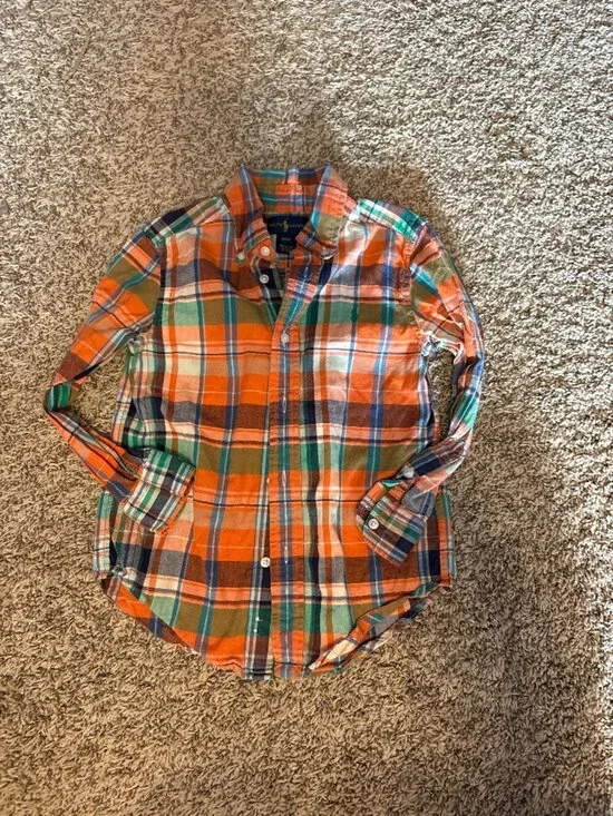 Ralph Lauren colorful plaid button down shirt