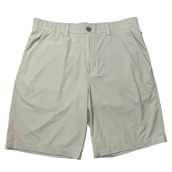 Southern Tide Brrr Performance Golf Shorts Mens 36 Stone Beige Stretch 25543