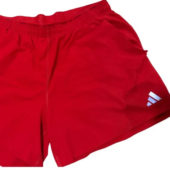 Adidas Running Shorts Climacool Men 2XL Red 5 Inch Inseam Athletic Gym