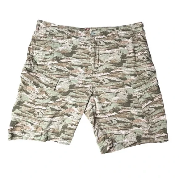 Levis XX Cargo Shorts Mens 40 Green Tiger Stripe Camo Utility Pockets 54756-0007