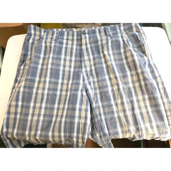 Wrangler Men's Blue Plaid Shorts SZ 38
