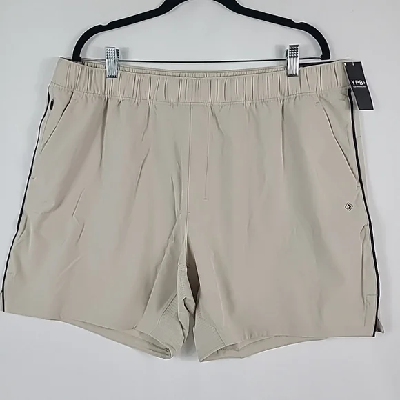 NEW Abercrombie & Fitch Men's YPB MotionTEK Ready Shorts 6” Tan Size XXL Unlined